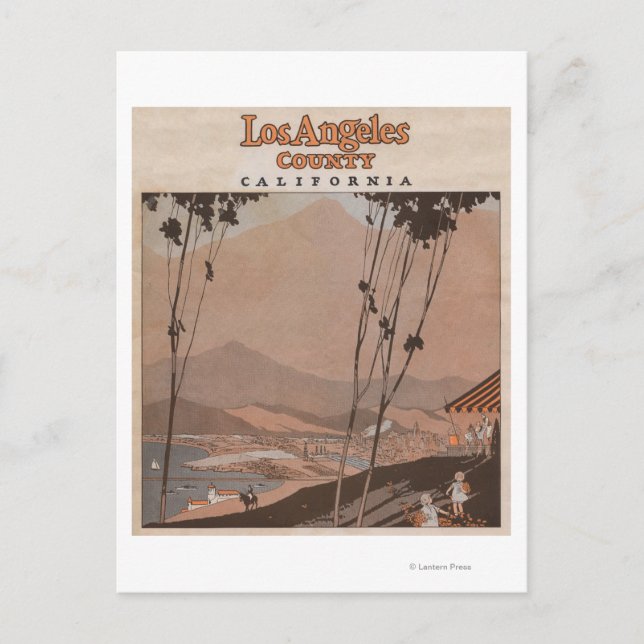 Carte Postale Comté de Los Angeles, Californie (Devant)