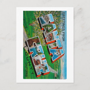 Carte Postale Comté de père Noël Cruz, Californie