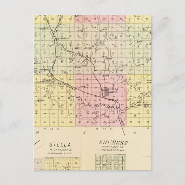 Carte Postale Comté de Richardson, Nebraska (Devant)