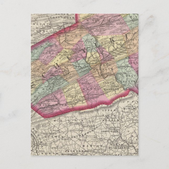 Carte Postale Comté de Schuylkill (Devant)