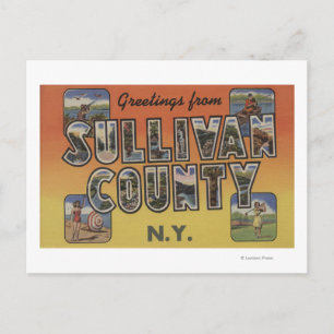 Carte Postale Comté de Sullivan, New York - Scènes de grandes le