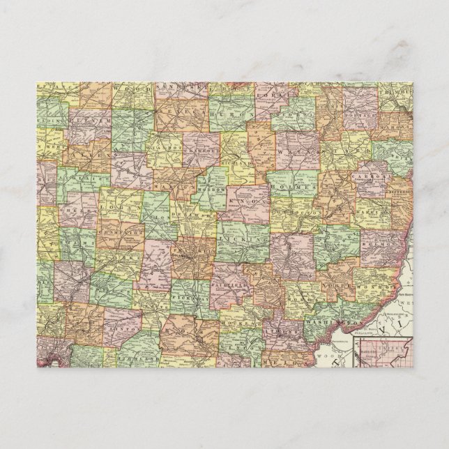 Carte Postale Comté d'Ohio et Hamilton (Devant)