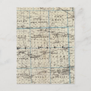 Carte Postale Comtés de Kane, Du Page, et presque tous Cook