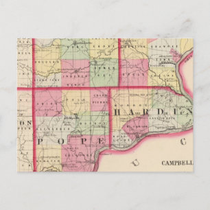 Carte Postale Comtés de Saline, Gallatin, Hardin, Pape