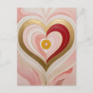 Carte Postale Concentric Heart Blossom