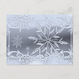 Carte Postale Conception Absolument étonnante de flocon de neige