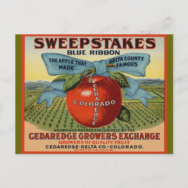 Carte Postale Conception Apple Colorado (Devant)