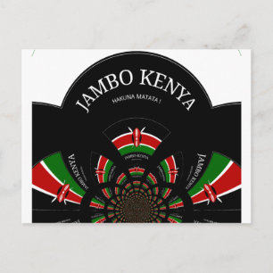 Carte Postale Conception artistique de bienvenue Jambo inspirée 