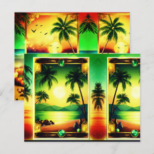 Carte Postale Conception brillante personnalisable avec pierres 