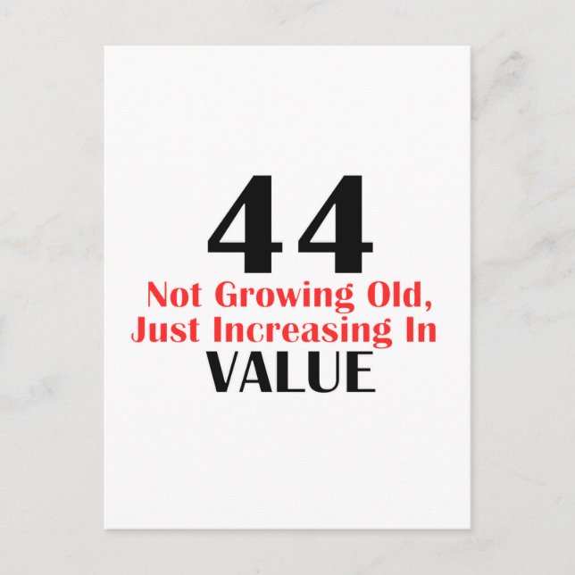 Carte Postale Conception d'anniversaire de 44 ans (Devant)