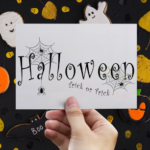 Carte Postale Conception d'araignée d'Halloween farce ou attrape
