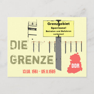 Carte Postale Conception DDR Die Grenze