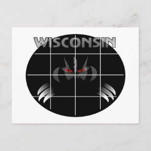 Carte Postale Conception de Badger de l'État du Wisconsin