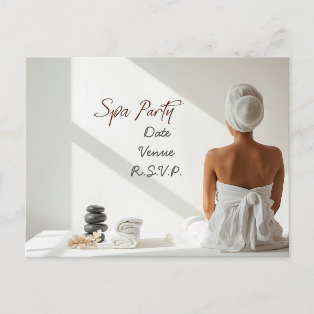 Carte Postale Conception de Bien-être Minimaliste pour Soirée Sp (Devant)