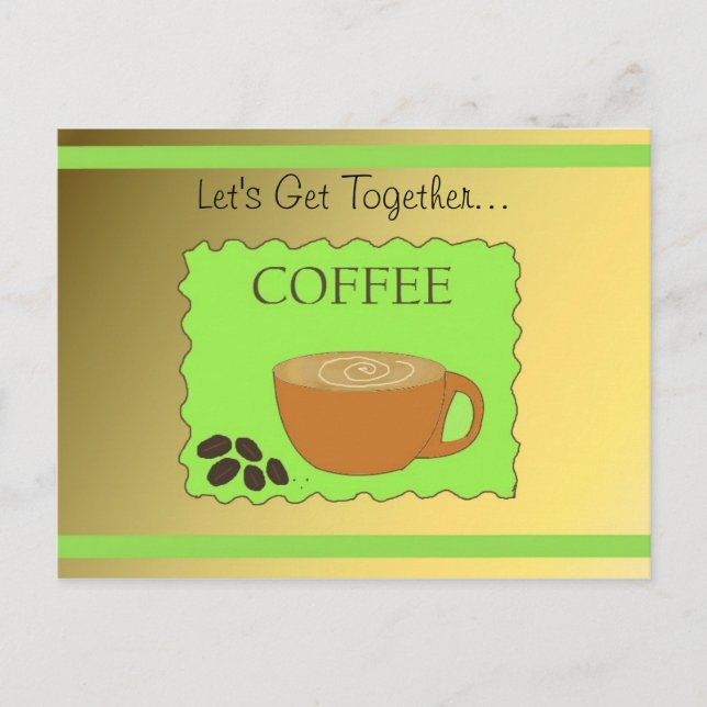Carte Postale Conception de café vert et moka (Devant)