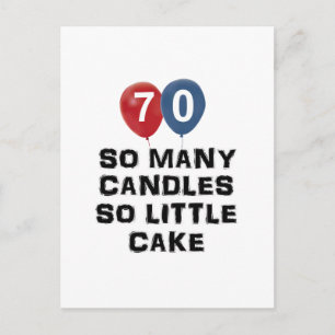 Carte Postale Conception de chandelles de 70 ans