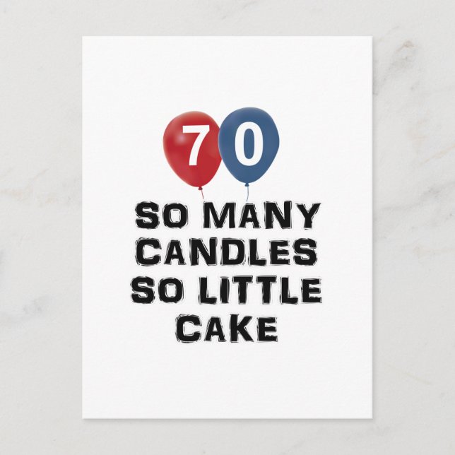 Carte Postale Conception de chandelles de 70 ans (Devant)