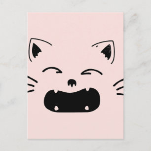 Carte Postale Conception de chat mignon   OEuvre adorable de fél