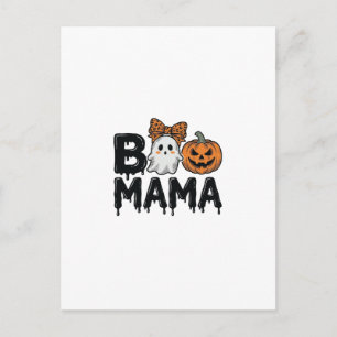 Carte Postale Conception de chemise de maman fantôme Halloween c