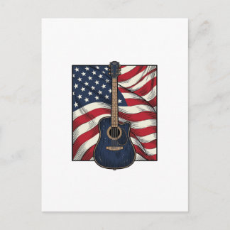 Carte Postale Conception de chemise vectorielle drapeau patrioti