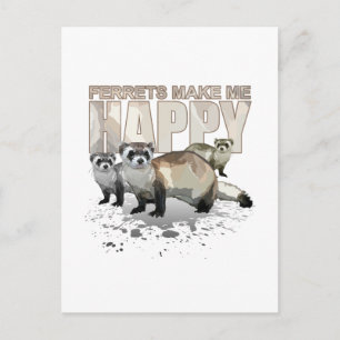 Carte Postale Conception de citation de furet mignon pour les am
