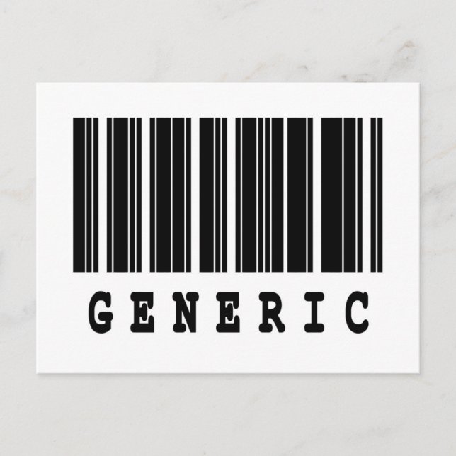 Carte Postale conception de code-barres générique (Devant)