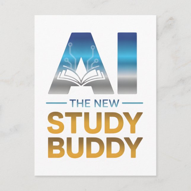 Carte Postale Conception de compagnon d'étude en intelligence ar (Devant)