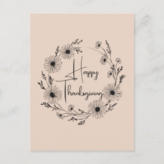 Carte Postale Conception de couronne florale avec des marguerite