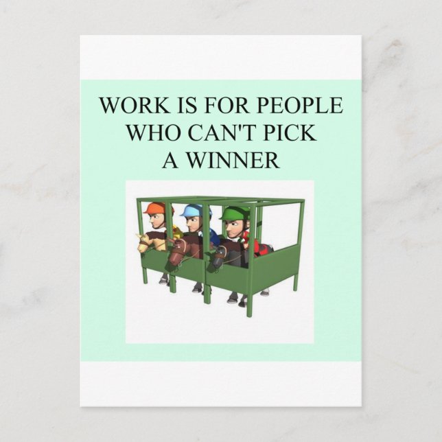 Carte Postale conception de course à cheval élevé complet (Devant)