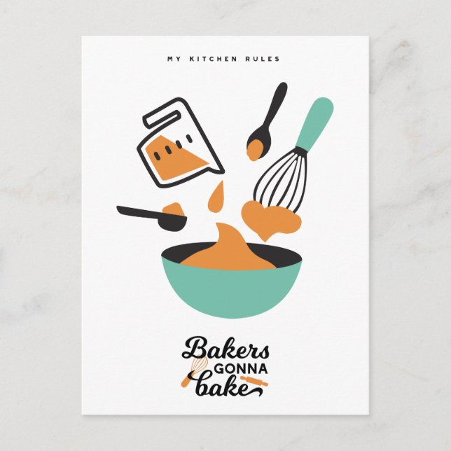 Carte Postale Conception De Cuisson Pour Bakers (Devant)