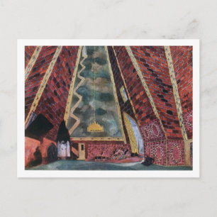 Carte Postale Conception de décors pour Thamar, 1912 (litho coul