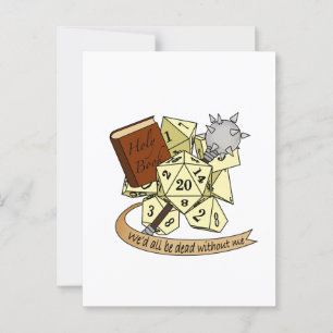 Carte Postale Conception de dés de classe