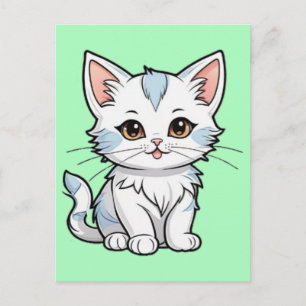 Carte Postale Conception de dessin de ligne de dessin animé de c