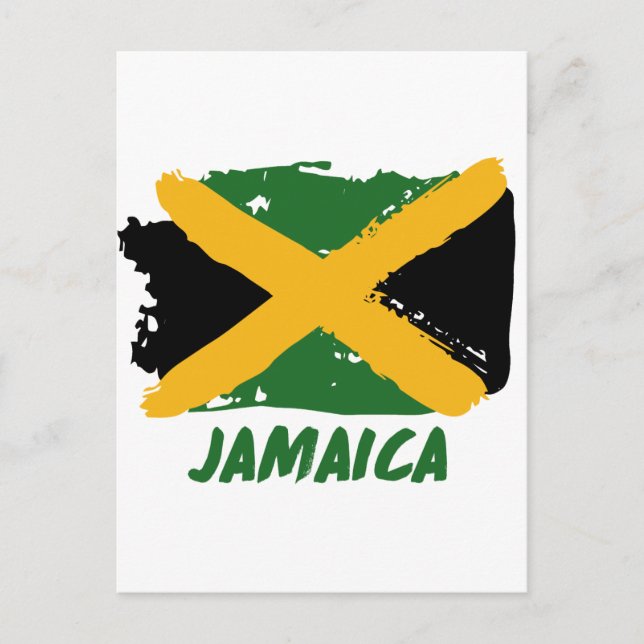 Carte Postale Conception de drapeau de la Jamaïque (Devant)