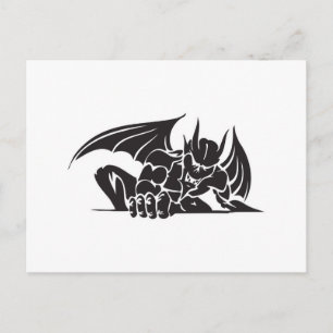 Carte Postale conception de gargouille tribale