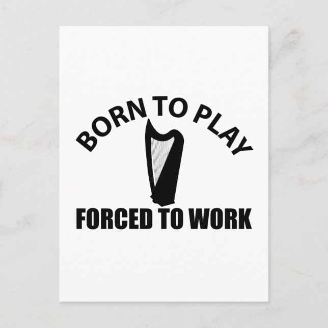 Carte Postale conception de harpe celtique (Devant)