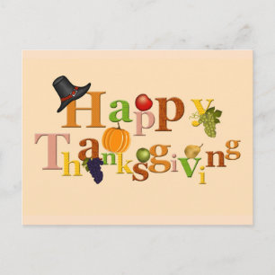 Carte Postale Conception de jour bon thanksgiving