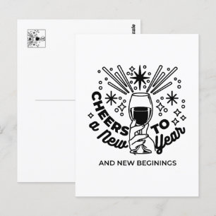 Carte Postale Conception de la fête du Nouvel An