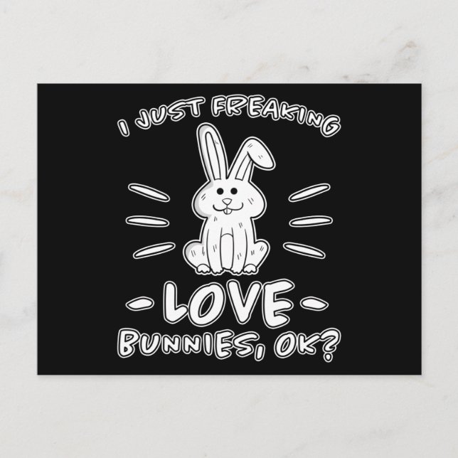 Carte Postale Conception de lapins amoureux Cadeau disant un lap (Devant)