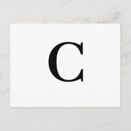 Carte Postale Conception de lettre initiale moderne minimaliste