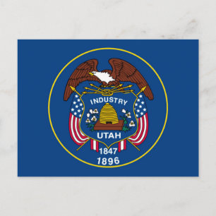 Carte Postale Conception de l'indicateur d'état Utah
