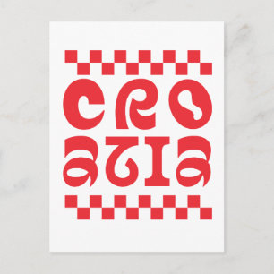 Carte Postale conception de logo de pays Croatie