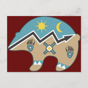Carte Postale Conception de l'ours tribal