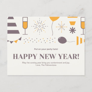 Carte Postale Conception de message personnalisable Bonne Année
