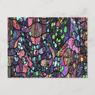 Carte Postale Conception de mosaïque violette