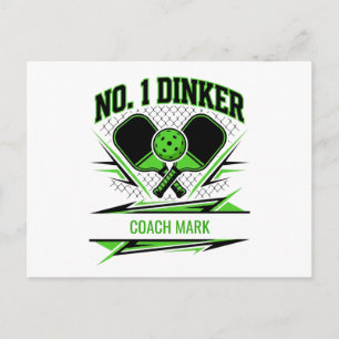 Carte Postale Conception de nom d'entraîneur de pickleball Dinke