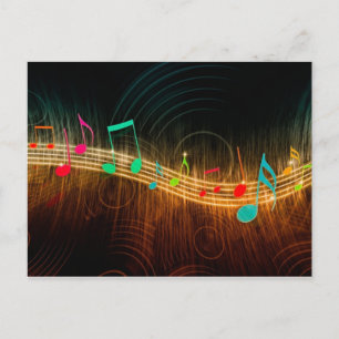 Carte Postale Conception de notes musicales
