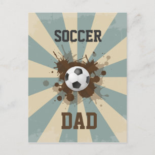 Carte Postale Conception de papa du football rétro