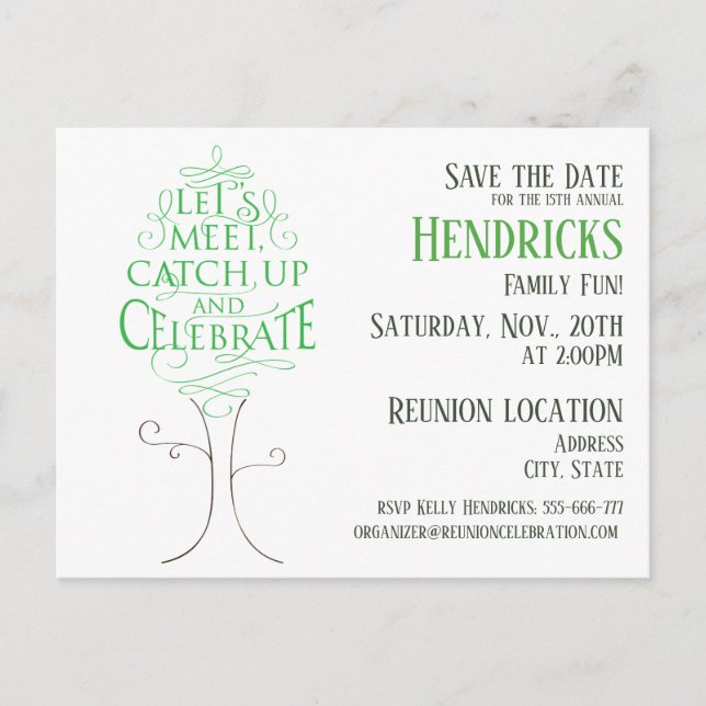 Carte Postale Conception de réunion familiale (Devant)