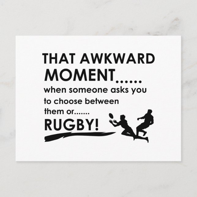 Carte Postale Conception de Rugby cool (Devant)